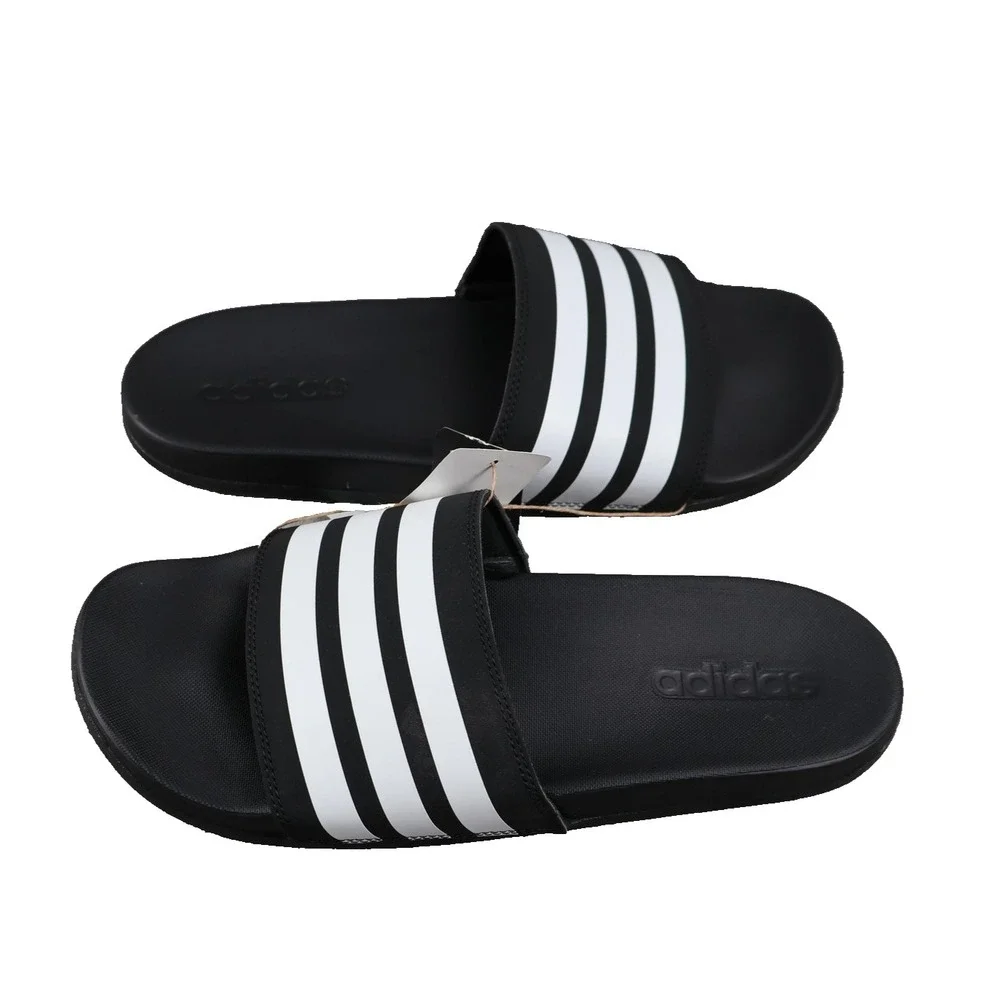 Adidas Adilette Comfort Shoes‎ Mens Size 5 Black Slide Sandal Casual JS4313